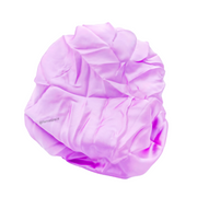 Chapeau en satin imprimé - réversible violet
