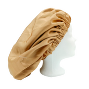 Chapeau en satin imprimé - réversible marron